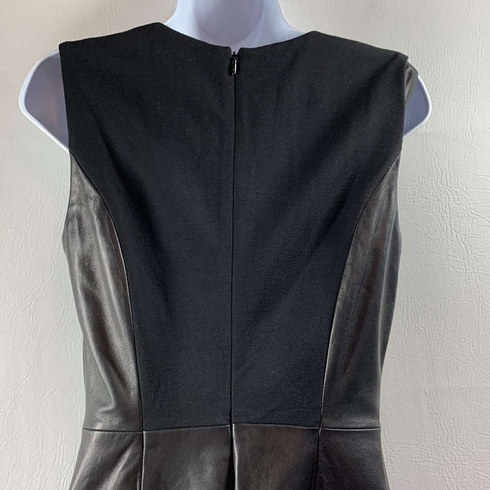 NWT Antonio Melani Luxury Soft Black Leather Sleeveless Dress, 2 - Picture 6 of 10